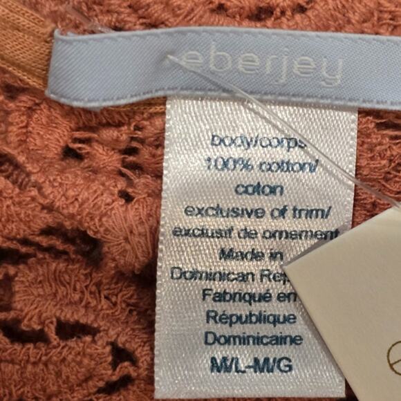 Eberjey Cotton Tail Amina Lace Swim Cover-Up EUC Size Medium Large - Picture 4 of 5